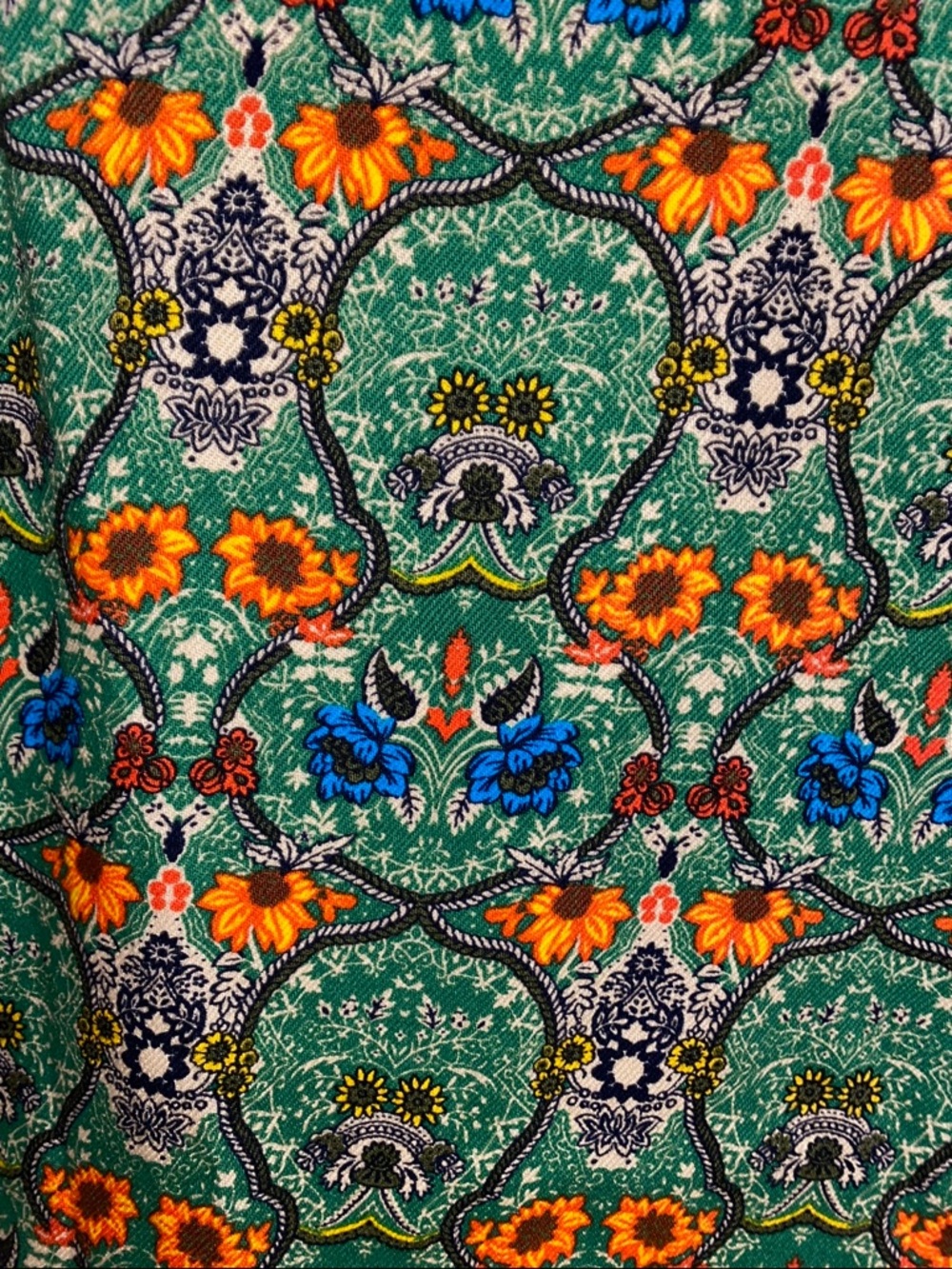 Miu Miu Runway Collection Colorful 70s Floral-Print Wide-Leg Pants, Stunning - Picture 9 of 13